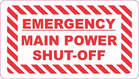 electrical shut off box sticker|StickerTalk Emergency Shut Off Switch Vinyl Sticker, 3.5 inches .